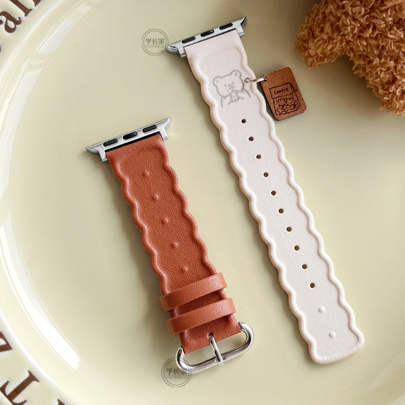 适用小米手环9pro手表带链真皮高级感7/8pro手腕带新品红米智能运动手表watch6替换表链透气女生redmiwatch5 - 图1