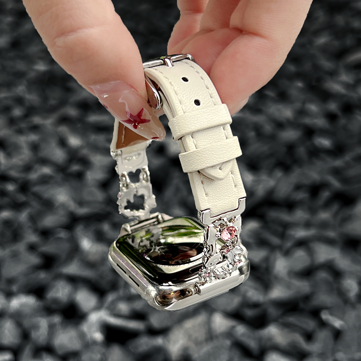 适用小米手环9pro手表带创意真皮8por腕带高级感新款watch6红米智能运动redmiwatch5表链高颜值7女生秋冬手带 - 图3