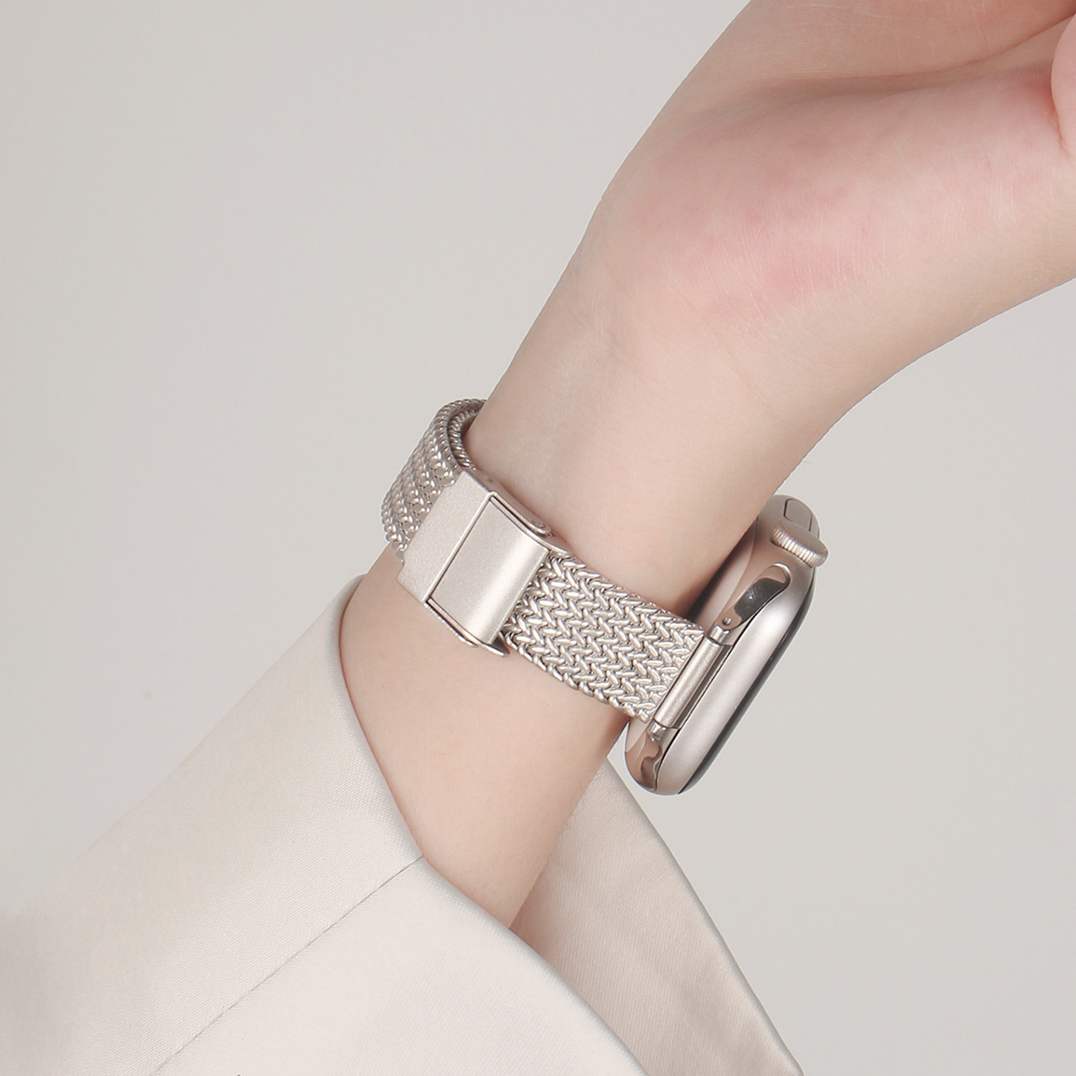 适用华为watch fit4手表带链创意金属4pro新款智能运动腕表watchfit3手表链女生2手环腕带高级感系列女款夏天 - 图2