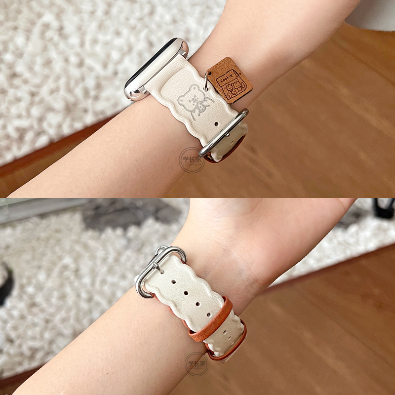 适用小米手环9pro手表带链真皮高级感7/8pro手腕带新品红米智能运动手表watch6替换表链透气女生redmiwatch5 - 图0