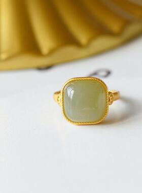 方糖戒指戒指女水晶仿玛瑙