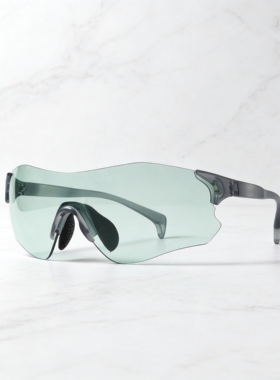 无框薄荷绿UV400防滑鼻托墨镜