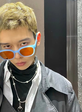 北欧风格黑框显脸瘦方形太阳眼镜