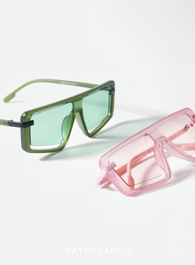 一片式连体镂空设计感UV400墨镜