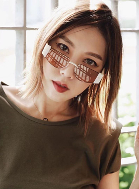 无框马卡龙色中性潮款太阳眼镜