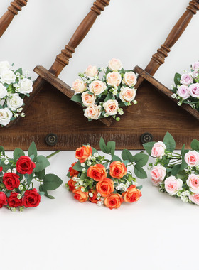 厂家牡丹绣球玫瑰仿真花婚庆家居摆件餐桌装饰摄影拍摄假花