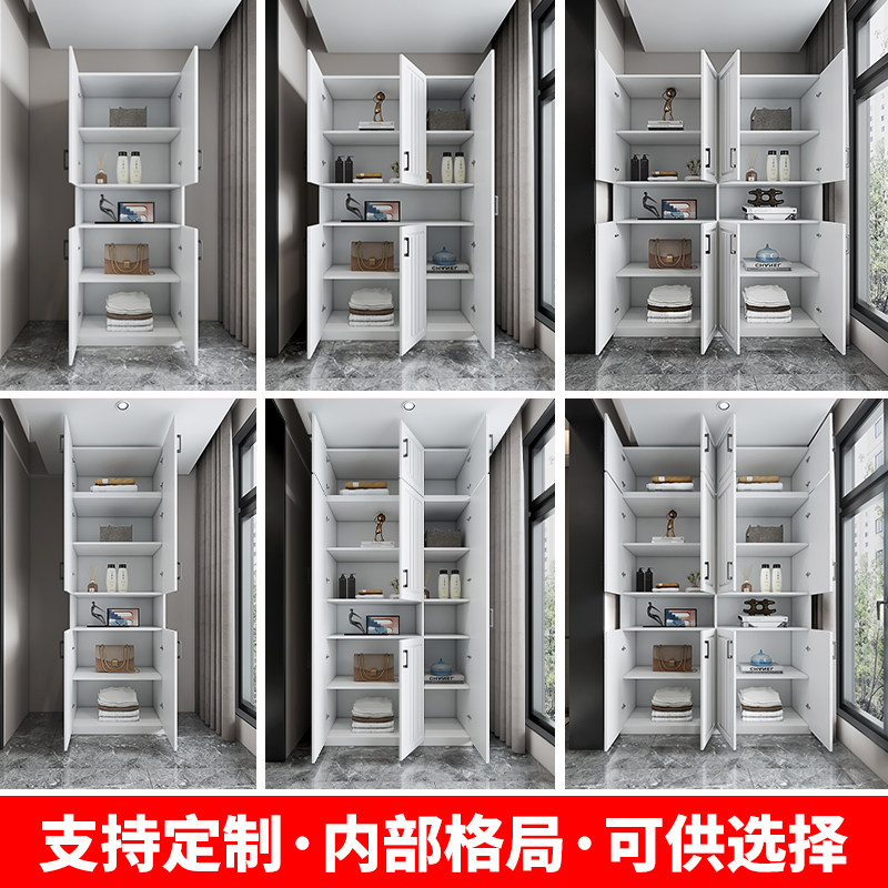 阳台收纳置物柜防晒靠墙储物柜大容量落地鞋柜杂物实木高柜子定制,淘宝优惠券,粉丝福利购,淘宝优惠卷