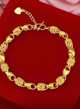 新款玲珑金色镂空手链