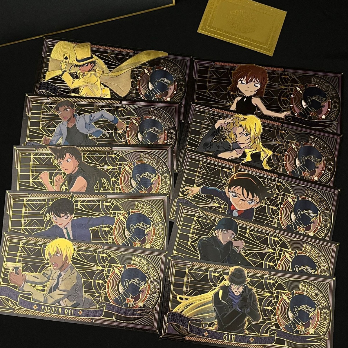 名侦探柯南周边纪念钞新一怪盗基德闪卡收藏币烫金钞卡片礼物动漫 - 图0