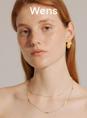 Wens植物系列叶片双层叠戴项链