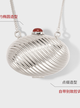 Wens复古镶石金属链条晚宴包