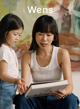 Wens「我的心」糖果彩石项链女