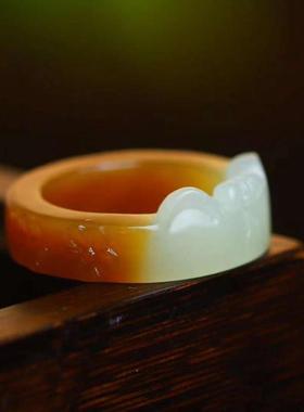 俏糖色猫耳朵梅花且末糖料戒指