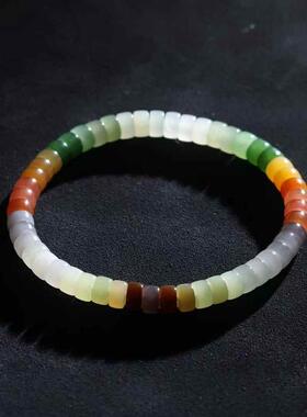 和田玉供应链天然新疆和田玉青海料黄口料糖料多宝直切手串带证书