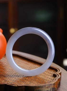 天然新疆和田玉玉器工厂店青海料老料俏烟紫色玉石素面镯女款手镯