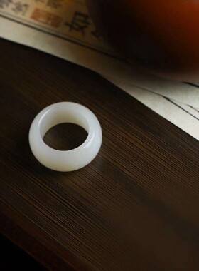 冰藕粉色扳指青海料扳指