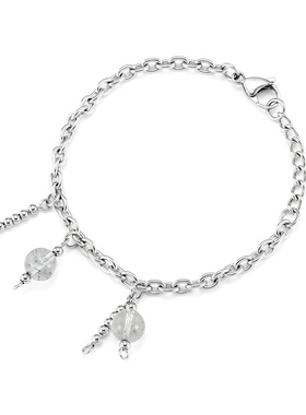 XXOFF钛钢绿幽灵水晶O字链手链