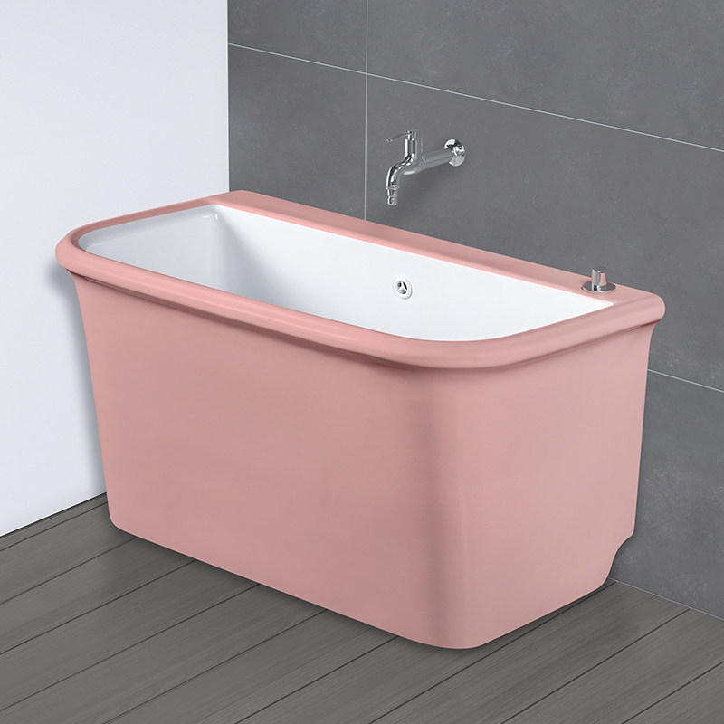 陶瓷拖把池洗地池家用高脚带腿阳台粉色落地拖布池自动下水大小号,淘宝优惠券,粉丝福利购,淘宝优惠卷