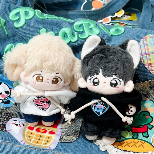 现货10cm娃衣可爱超萌冬装连帽卫衣棉花娃娃海星体换装玩偶公仔 - 图0