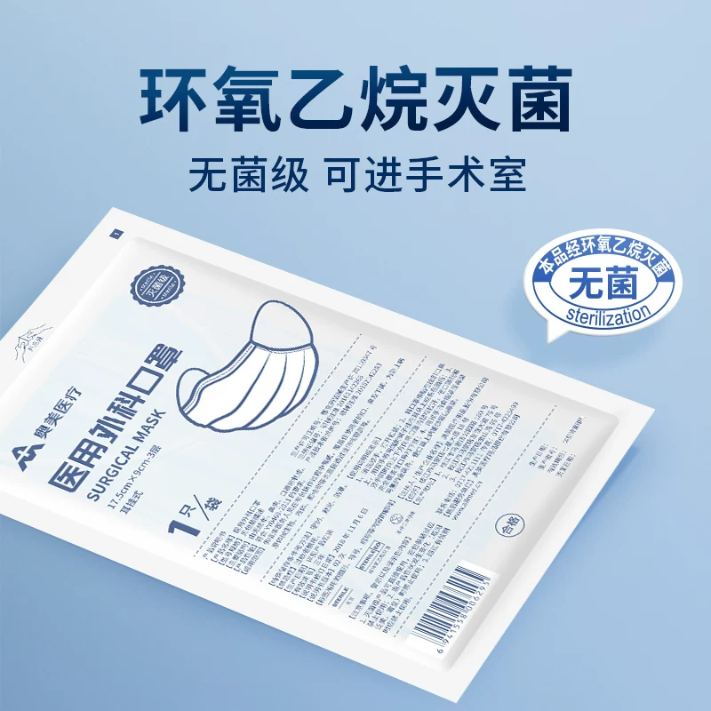 Disposable light and thin breathable medical mask, high quality pack