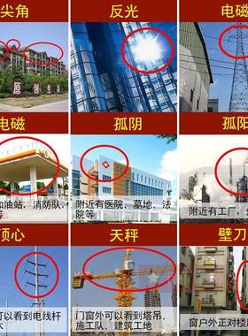 化解室外有尖角五帝钱挂件