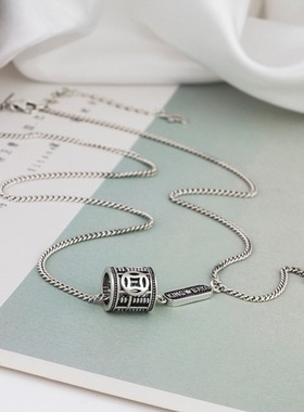 算盘ins嘻哈风百搭高档吊坠项链