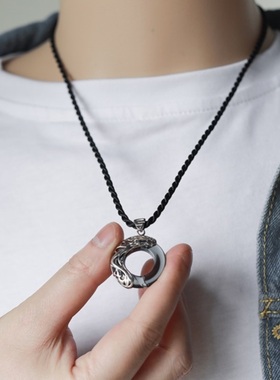 韩版学生黑曜石古代定情信物吊坠