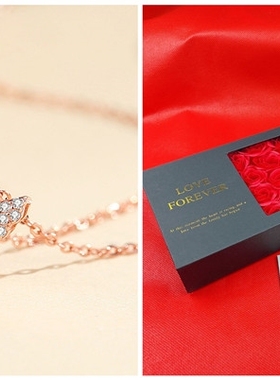 灵动风设计款爱心天使翅膀锁骨链