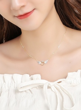 纯银ins天使小众设计感毛衣链