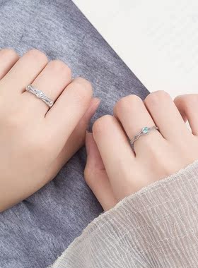 轻奢公主风小众设计日式情侣戒指