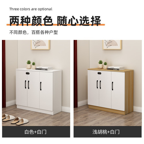 实木家用门口鞋柜门外玄关柜入户带锁大容量鞋柜简易室内外换鞋柜 - 图3