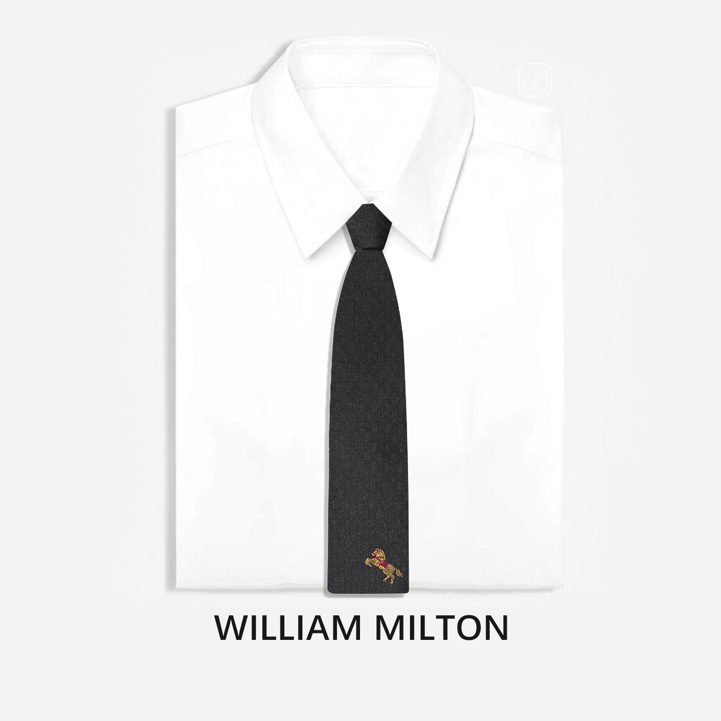 WILLIAM MILTON马到功成真丝刺绣领带男士高档拉链免打领带礼盒装,淘宝优惠券,粉丝福利购,淘宝优惠卷