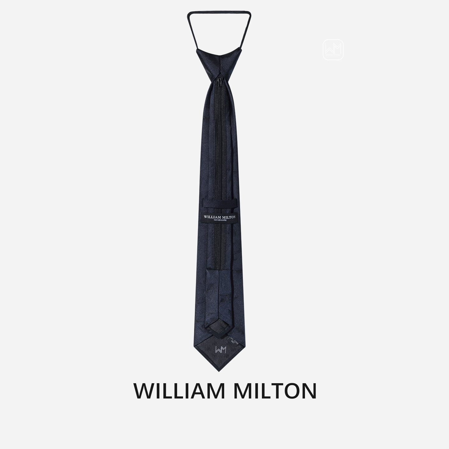 WILLIAM MILTON飞燕衔春真丝暗纹免打结领带男士轻奢商务拉链礼盒,淘宝优惠券,粉丝福利购,淘宝优惠卷