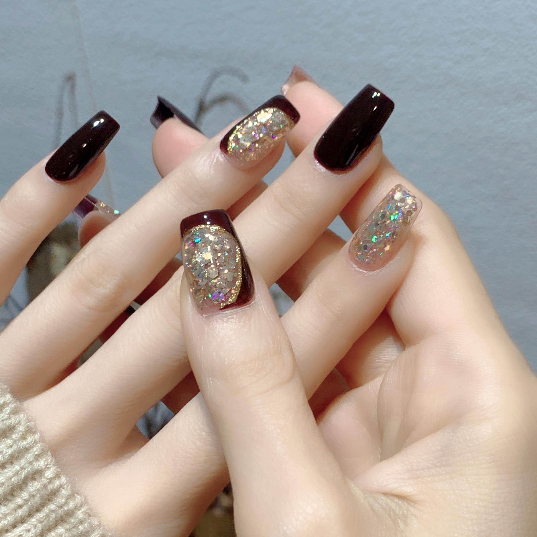 【菊籽老师推荐】美甲镭射亮片拜金胶香槟色爆闪片美甲店指甲油胶,淘宝优惠券,粉丝福利购,淘宝优惠卷