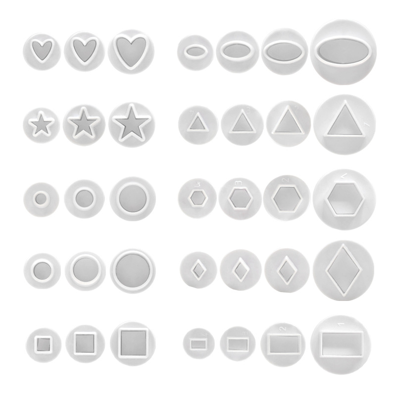 烘焙工具印花塑料切模基础造型几何图形按压饼干翻糖蛋糕模具压模