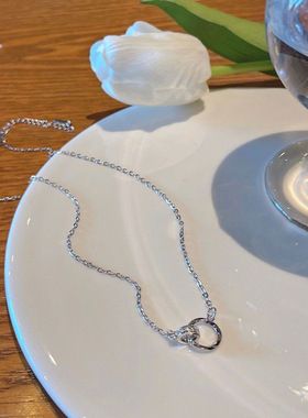 莫比乌斯项链女轻奢小众高级设计感网红锁骨链时尚百搭2026年新款