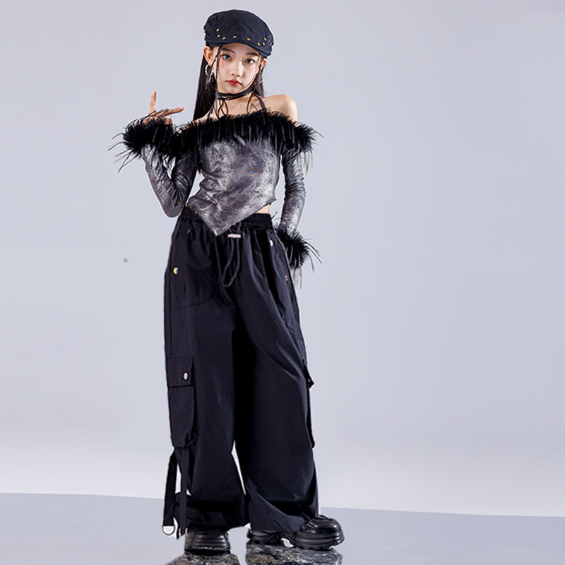 爵士舞服装女童潮酷时髦儿童辣妹装jazz套装走秀潮服少儿演出服酷,淘宝优惠券,粉丝福利购,淘宝优惠卷