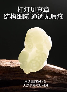 天然和田玉貔貅吊坠男士属蛇本命年招财转运玉石玉坠玉佩挂件项链
