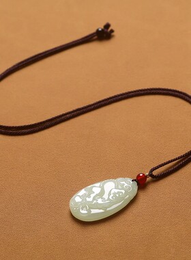 天然正品和田玉十二生肖吊坠属蛇本命年马羊猴鸡狗猪玉石玉坠挂件