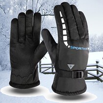 Sports Warm Gloves Winter Mens Ski Gloves Anti Splash Water Riding Plus Suede Windproof Cold Lovers Bike Gloves