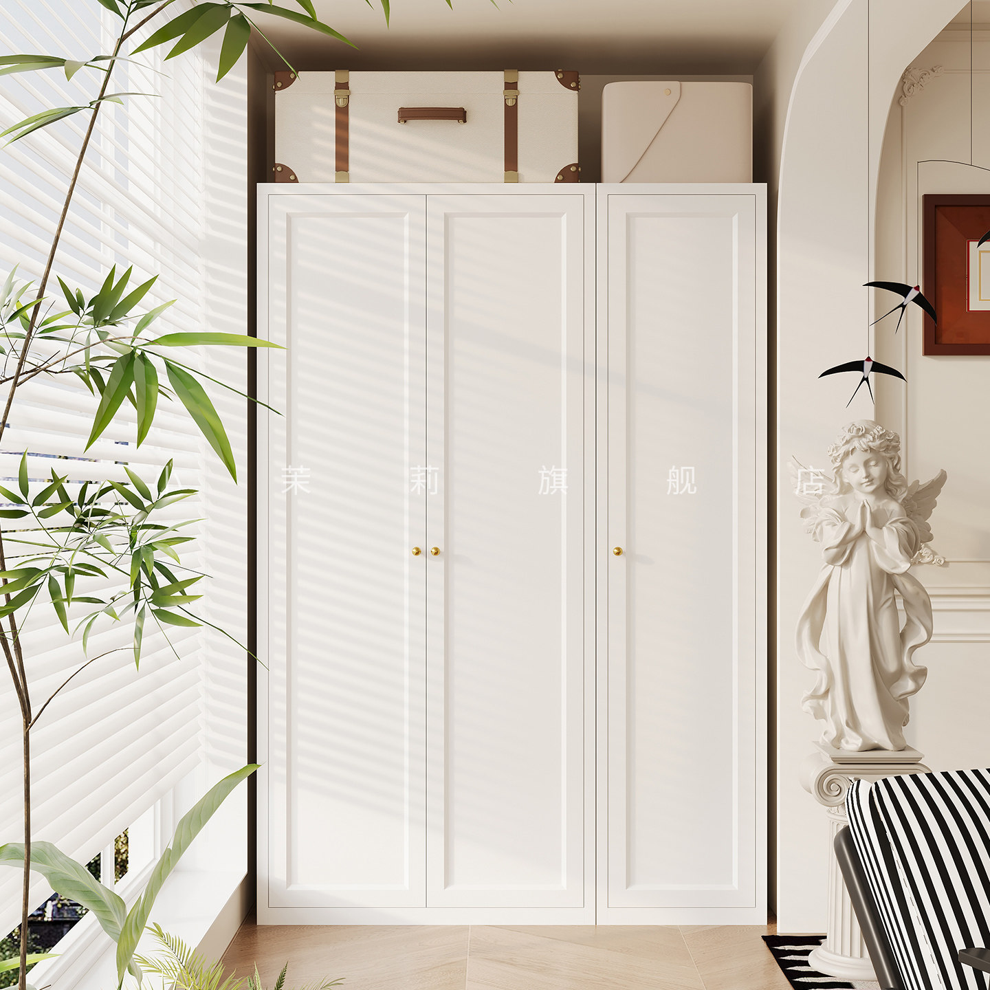 阳台收纳柜防晒家居靠墙落地行李箱置物柜储物柜成品铁皮柜杂物柜,淘宝优惠券,粉丝福利购,淘宝优惠卷