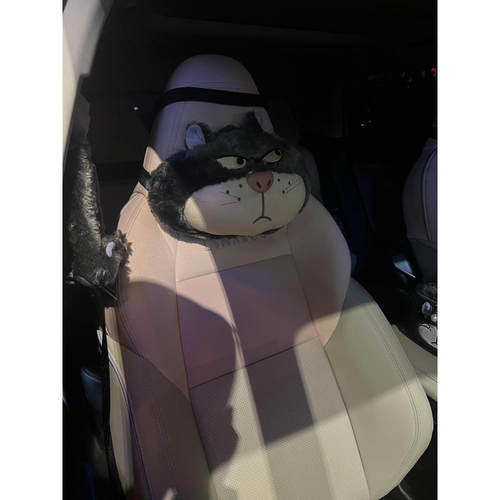 汽车头枕护颈枕车载车用特斯拉运动座椅腰靠可爱理想路西法主驾驶 - 图0