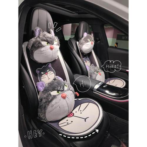 汽车头枕护颈枕车载车用特斯拉运动座椅腰靠可爱理想路西法主驾驶 - 图2