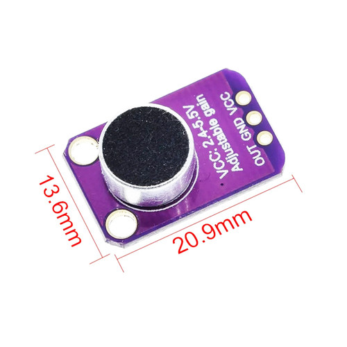 MAX4466声音传感器模块 麦克风前置放大器麦克风模块 音频放大 - 图0