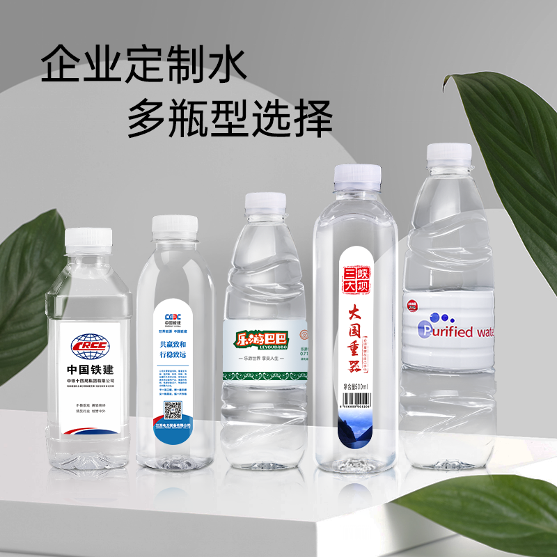 清江尚品定制矿泉水logo小瓶装企业结婚礼高端饮用标签水订做包邮