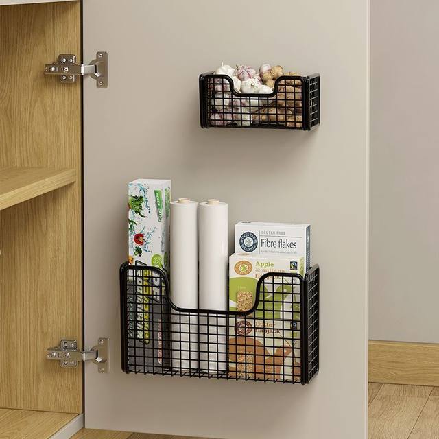 Cabinet door storage wall hanger without hole drilling