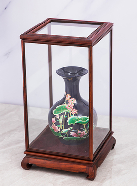 红木摆件移门玻璃罩文玩工艺品