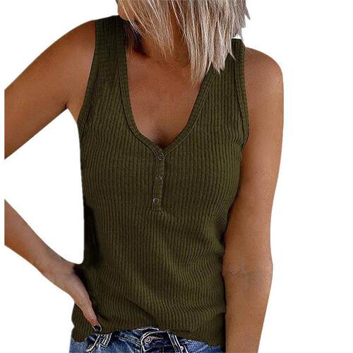summer solid color vest tops t-shirt women's clothing S-5XL - 图2
