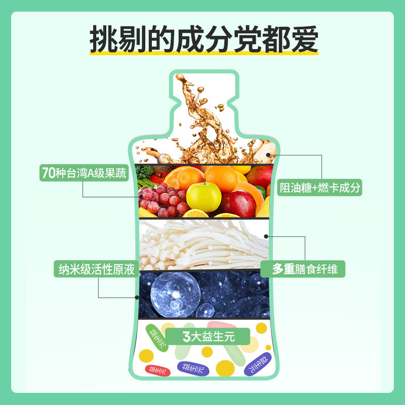 姿美堂嗨吃饮品水果果蔬孝素原液元 姿美堂北京专卖酵素
