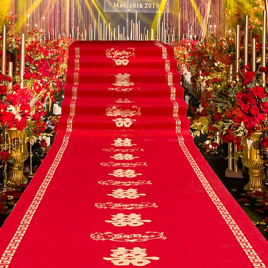 Roter Teppich, Einweg-Hochzeitsöffnung, Ladentür, verdickt, Einweihungsparty, Hochzeit, wasserdicht, rutschfest